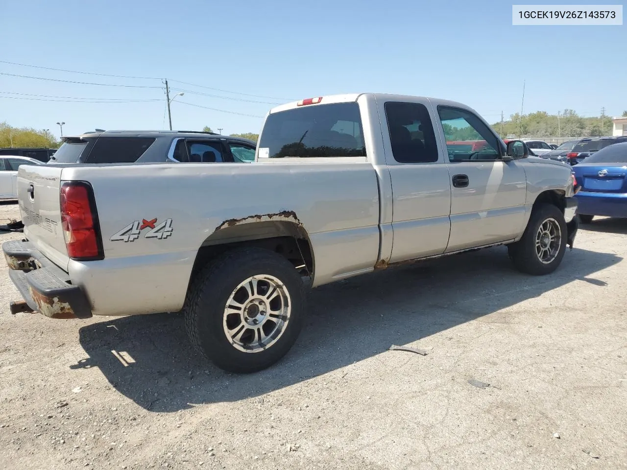 2006 Chevrolet Silverado K1500 VIN: 1GCEK19V26Z143573 Lot: 70707094