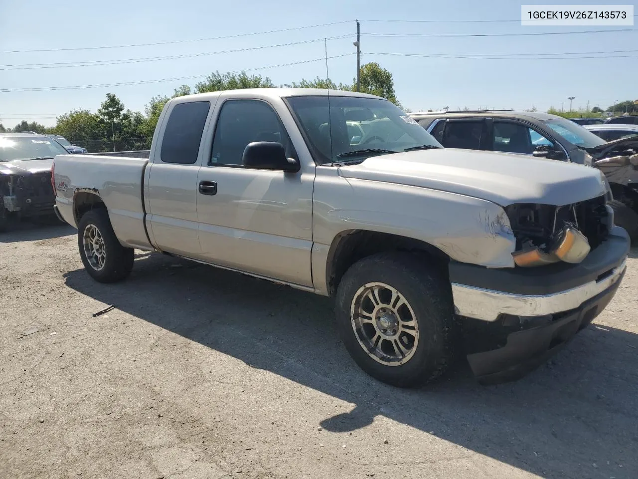 2006 Chevrolet Silverado K1500 VIN: 1GCEK19V26Z143573 Lot: 70707094