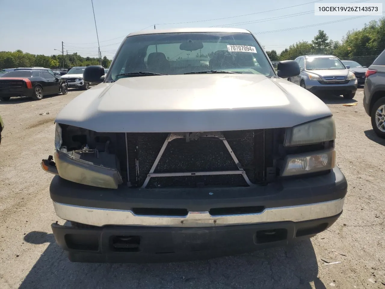 2006 Chevrolet Silverado K1500 VIN: 1GCEK19V26Z143573 Lot: 70707094