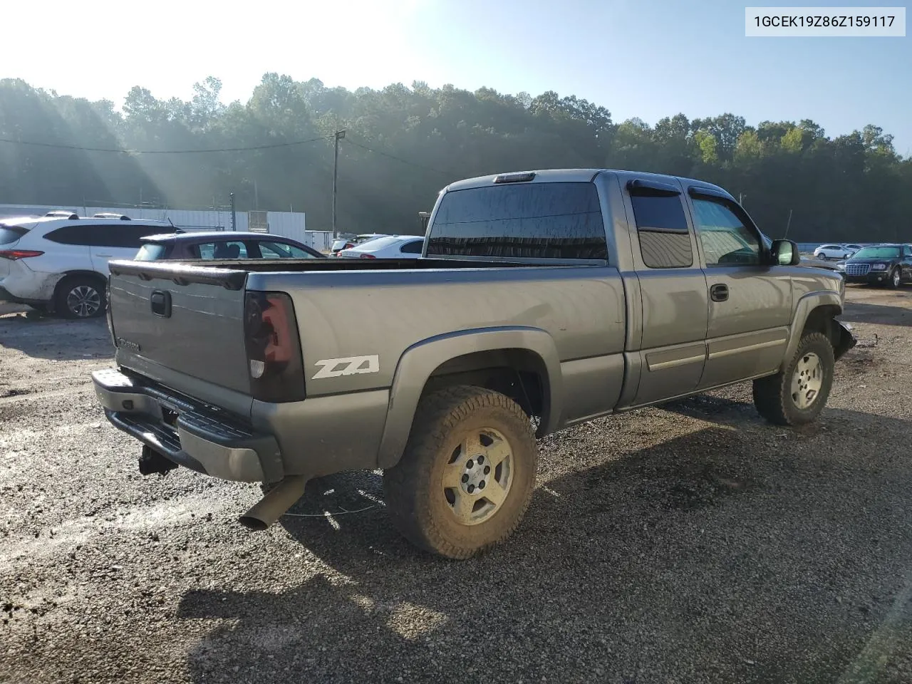 2006 Chevrolet Silverado K1500 VIN: 1GCEK19Z86Z159117 Lot: 70879984