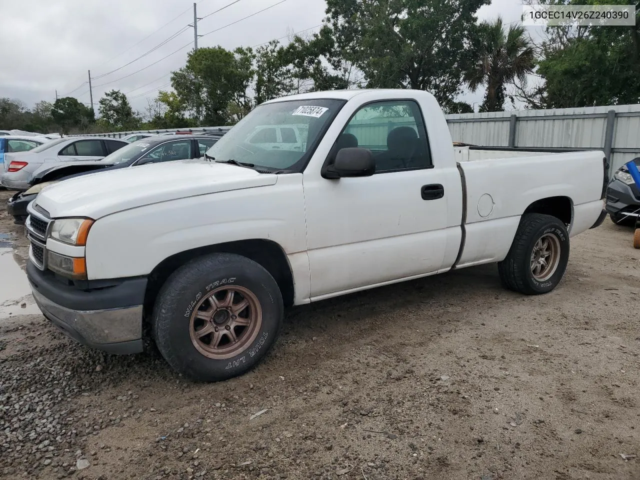 2006 Chevrolet Silverado C1500 VIN: 1GCEC14V26Z240390 Lot: 71025874