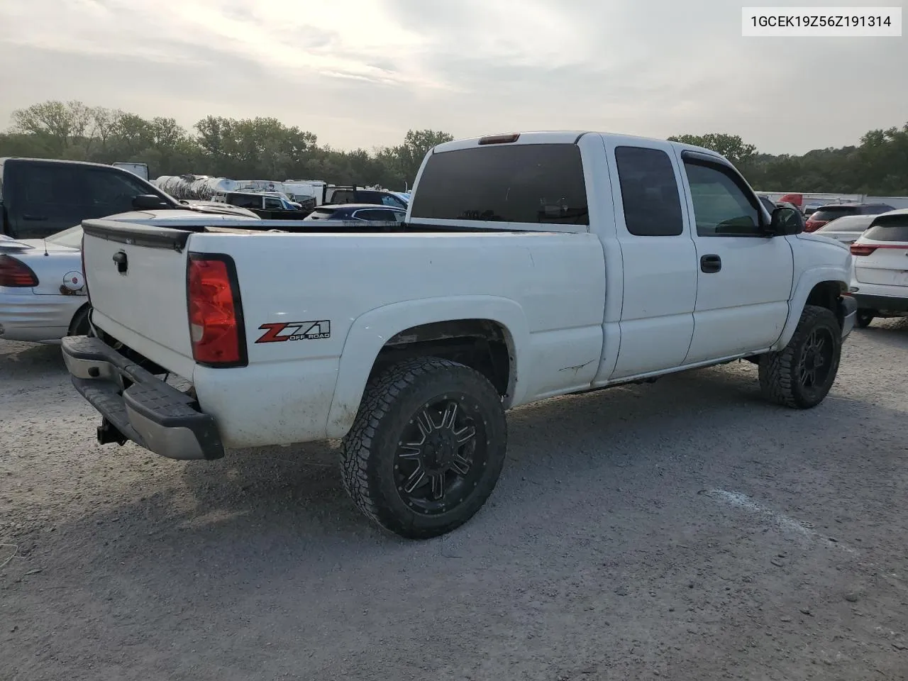 2006 Chevrolet Silverado K1500 VIN: 1GCEK19Z56Z191314 Lot: 71435964