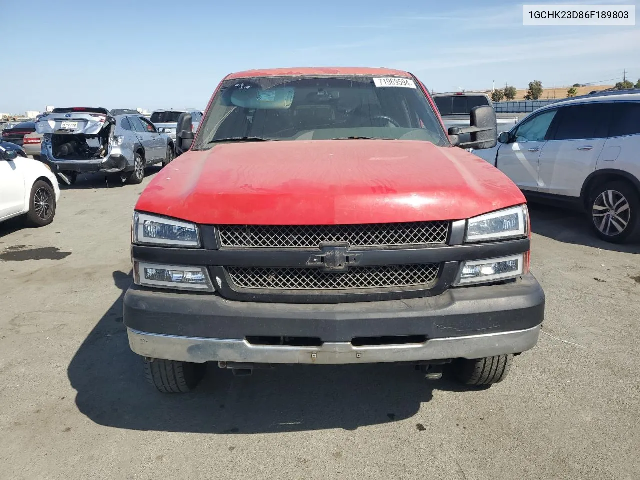 2006 Chevrolet Silverado K2500 Heavy Duty VIN: 1GCHK23D86F189803 Lot: 71969594