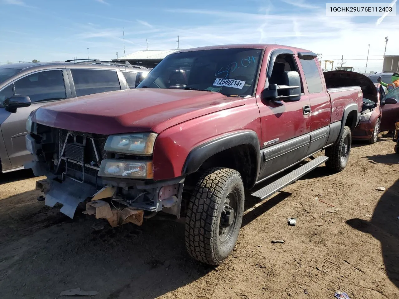 2006 Chevrolet Silverado K2500 Heavy Duty VIN: 1GCHK29U76E112403 Lot: 72586214