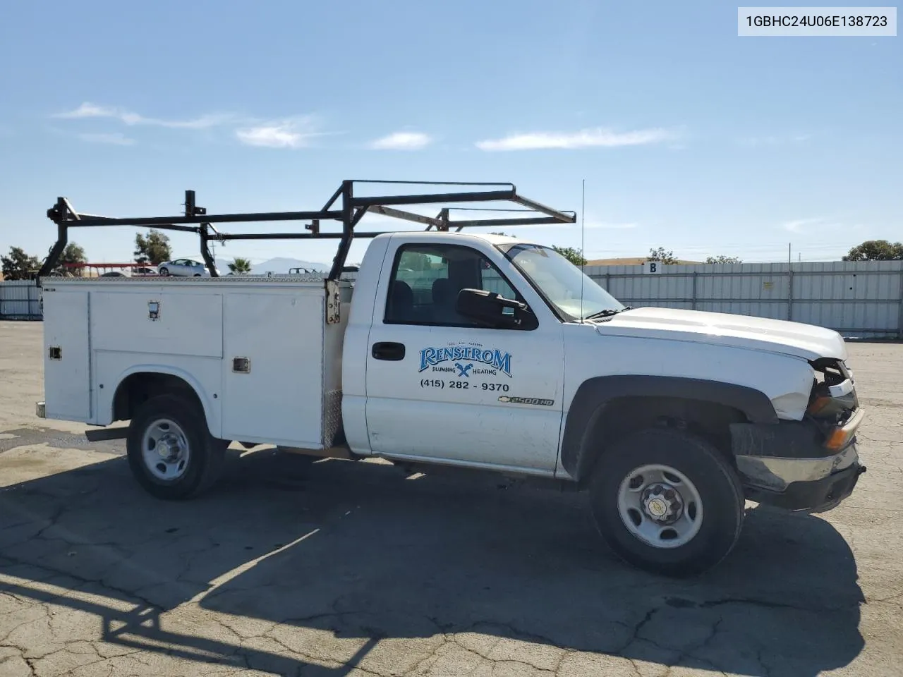 2006 Chevrolet Silverado C2500 Heavy Duty VIN: 1GBHC24U06E138723 Lot: 72727394