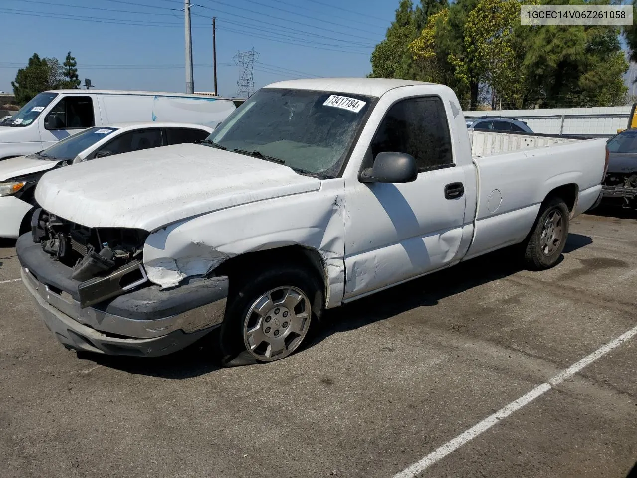 2006 Chevrolet Silverado C1500 VIN: 1GCEC14V06Z261058 Lot: 73417184