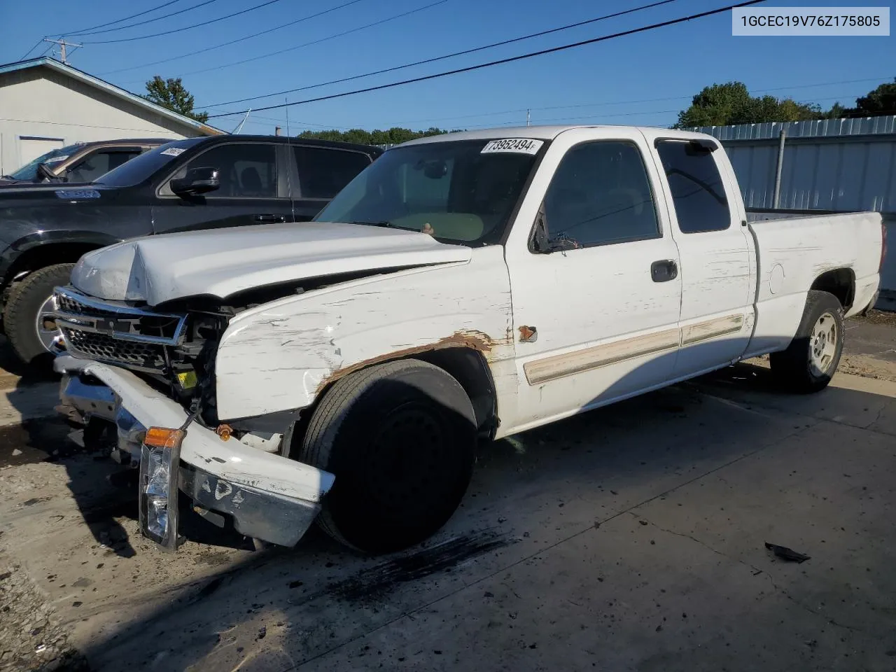 2006 Chevrolet Silverado C1500 VIN: 1GCEC19V76Z175805 Lot: 73952494