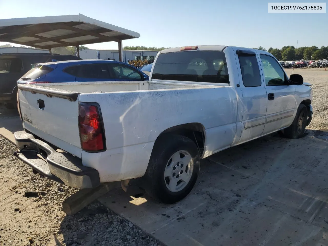 2006 Chevrolet Silverado C1500 VIN: 1GCEC19V76Z175805 Lot: 73952494