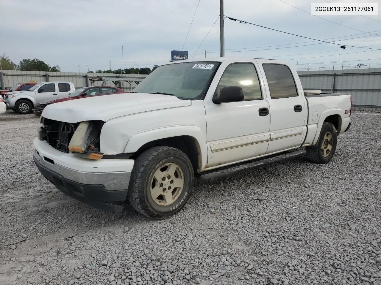 2006 Chevrolet Silverado K1500 VIN: 2GCEK13T261177061 Lot: 74269704