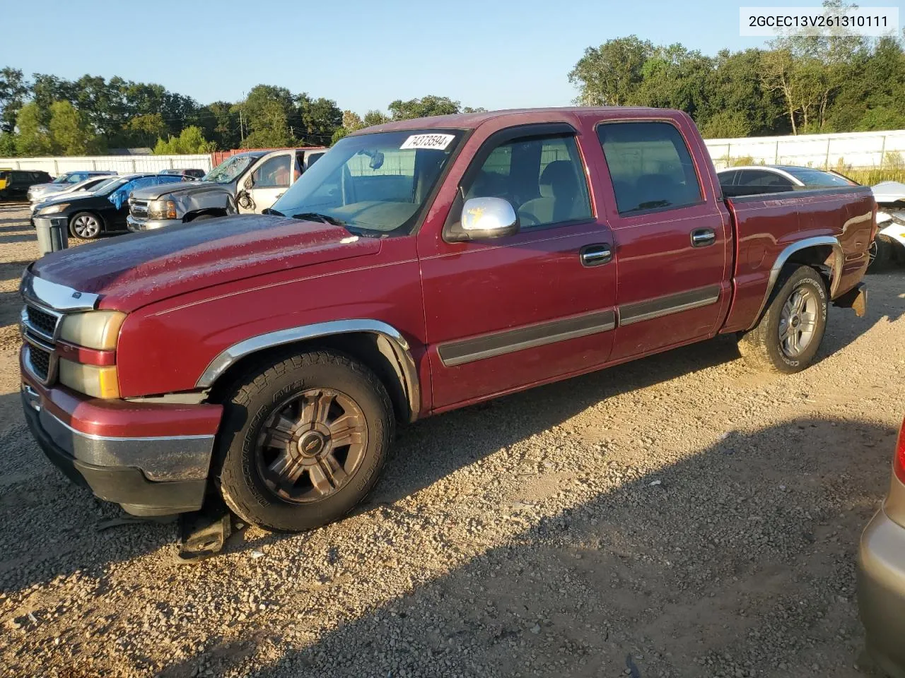 2006 Chevrolet Silverado C1500 VIN: 2GCEC13V261310111 Lot: 74373594