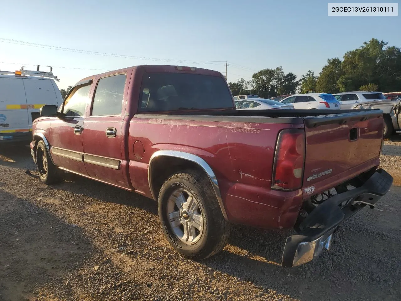 2006 Chevrolet Silverado C1500 VIN: 2GCEC13V261310111 Lot: 74373594