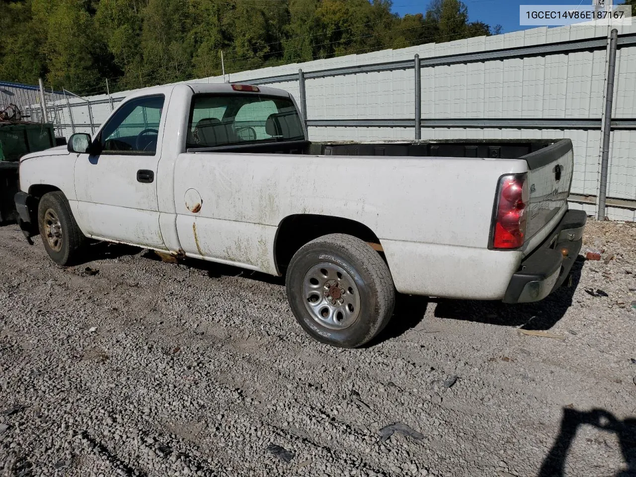 2006 Chevrolet Silverado C1500 VIN: 1GCEC14V86E187167 Lot: 74695854