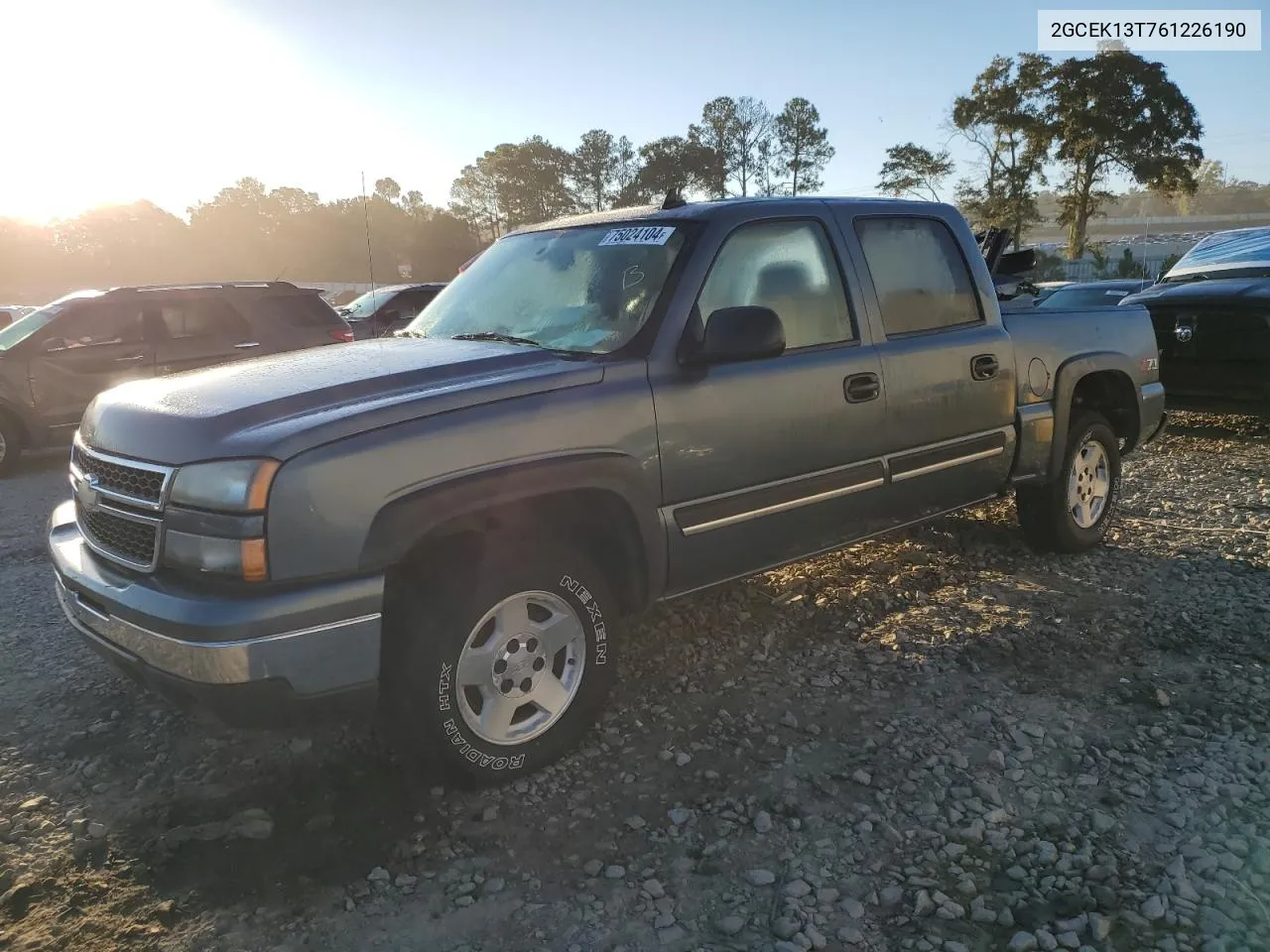 2006 Chevrolet Silverado K1500 VIN: 2GCEK13T761226190 Lot: 75024104