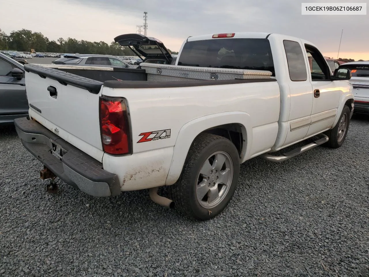 2006 Chevrolet Silverado K1500 VIN: 1GCEK19B06Z106687 Lot: 76474074