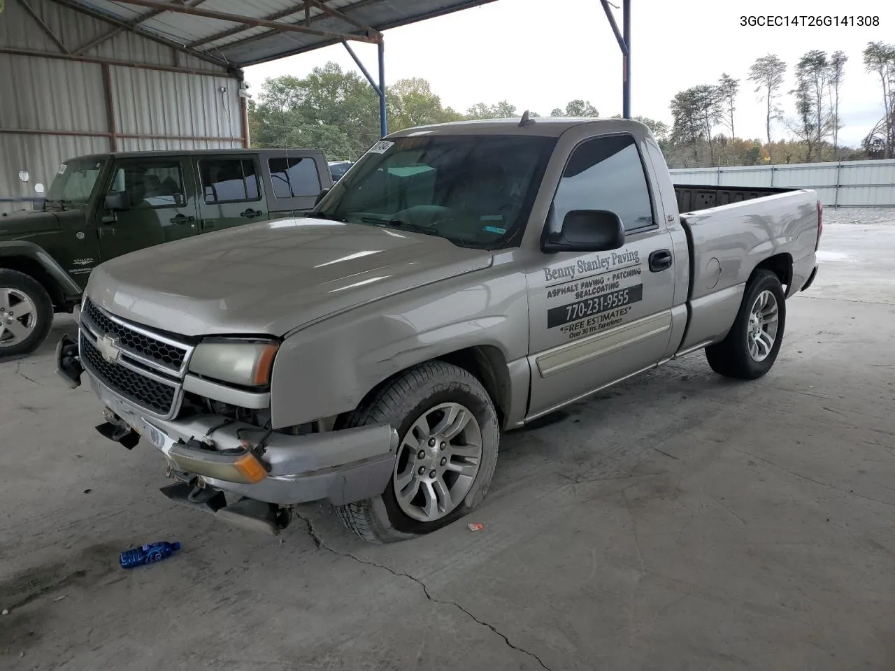 2006 Chevrolet Silverado C1500 VIN: 3GCEC14T26G141308 Lot: 76937494