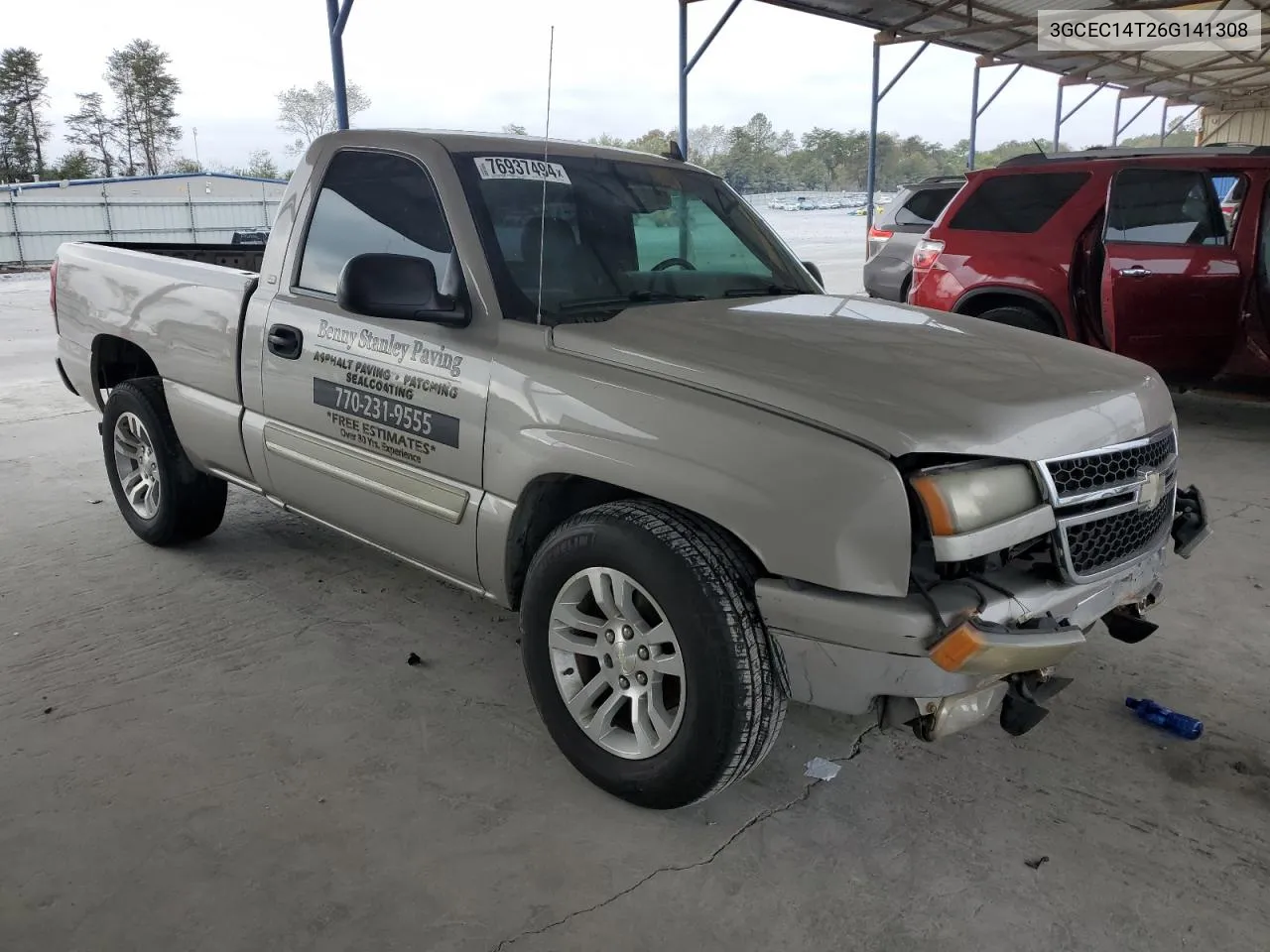 2006 Chevrolet Silverado C1500 VIN: 3GCEC14T26G141308 Lot: 76937494