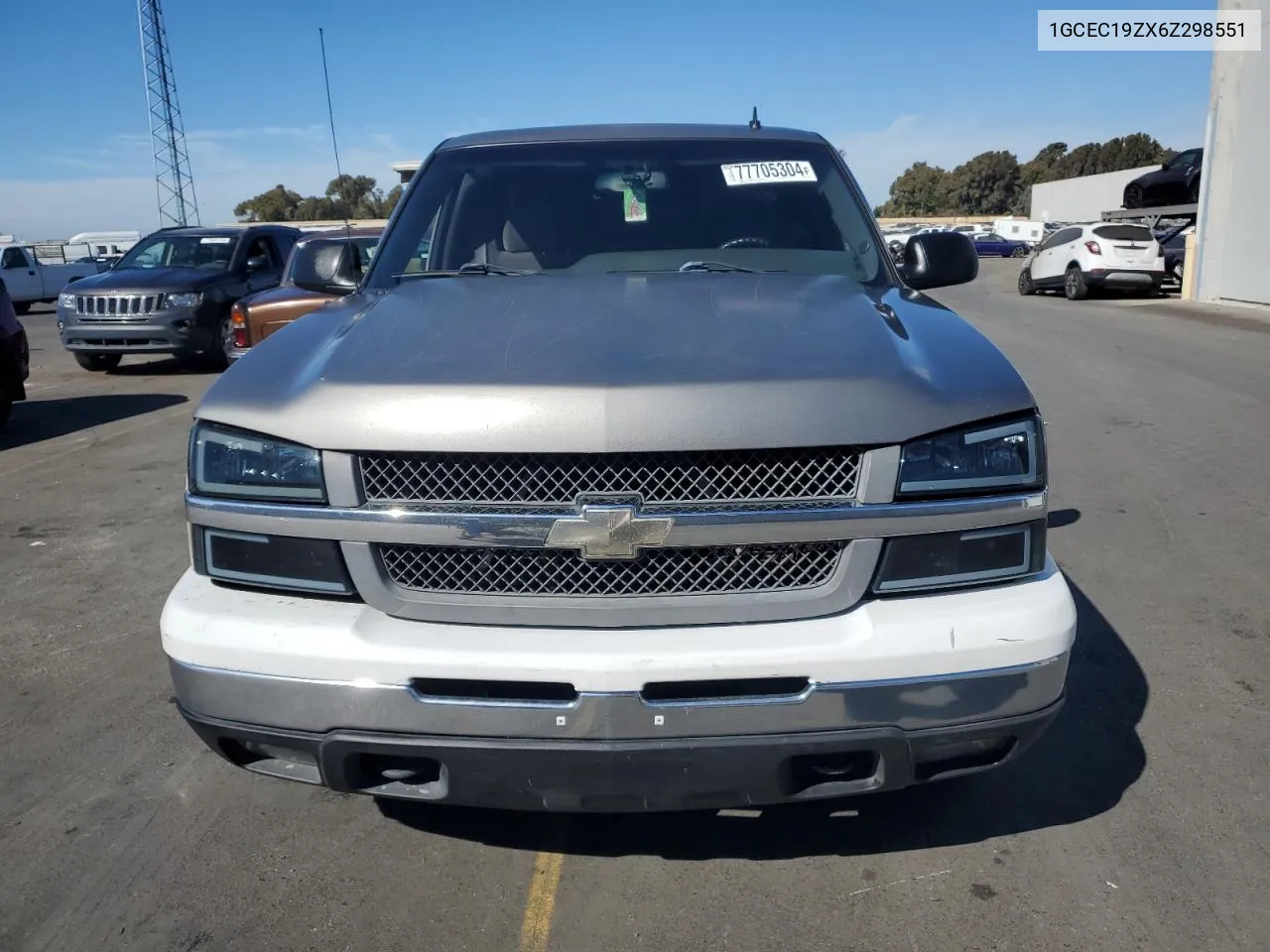 2006 Chevrolet Silverado C1500 VIN: 1GCEC19ZX6Z298551 Lot: 77705304