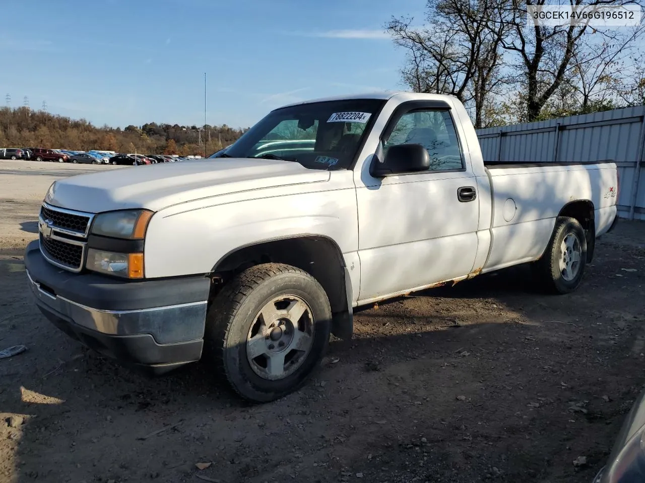 2006 Chevrolet Silverado K1500 VIN: 3GCEK14V66G196512 Lot: 78822204