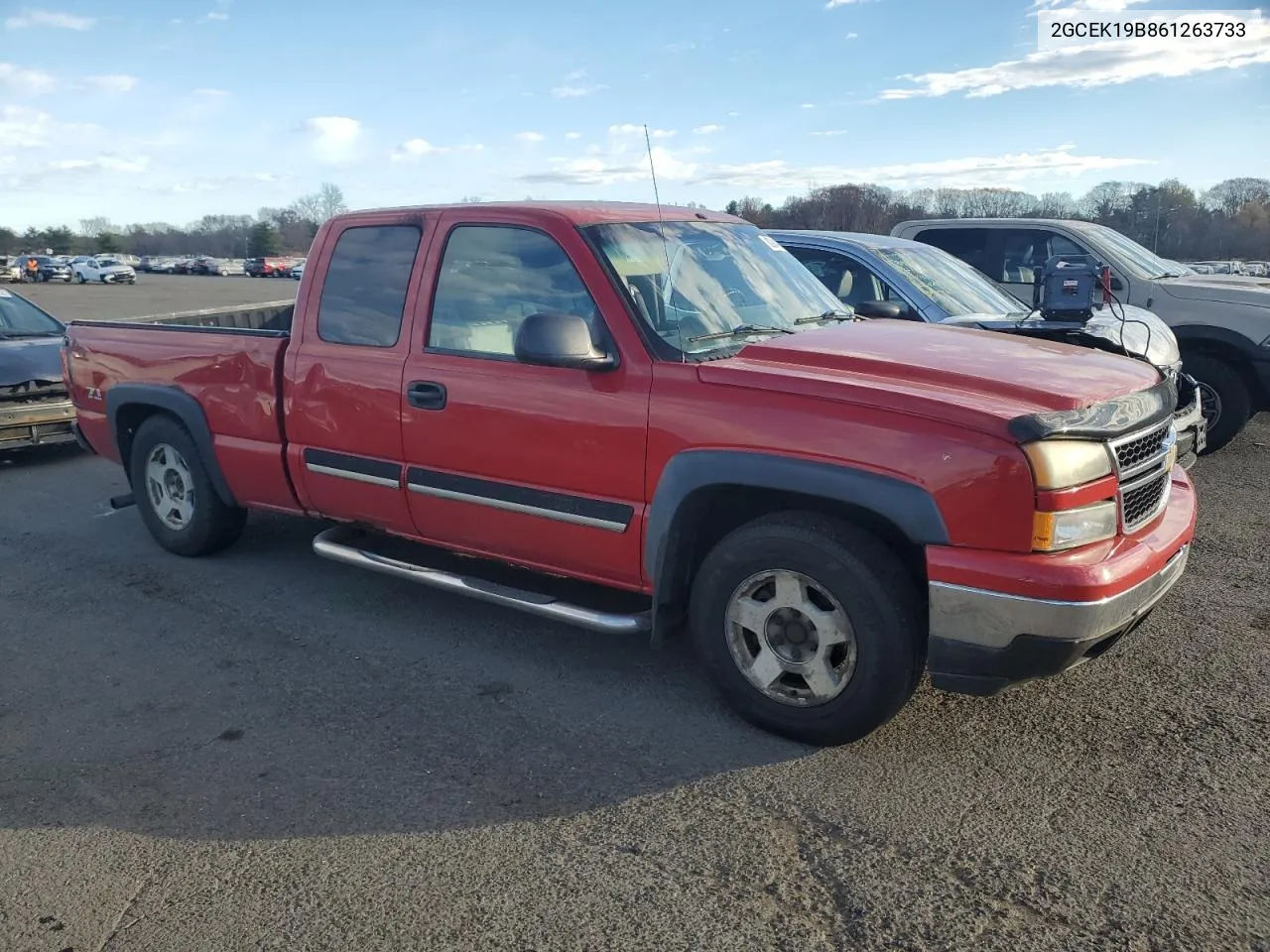 2006 Chevrolet Silverado K1500 VIN: 2GCEK19B861263733 Lot: 80941984