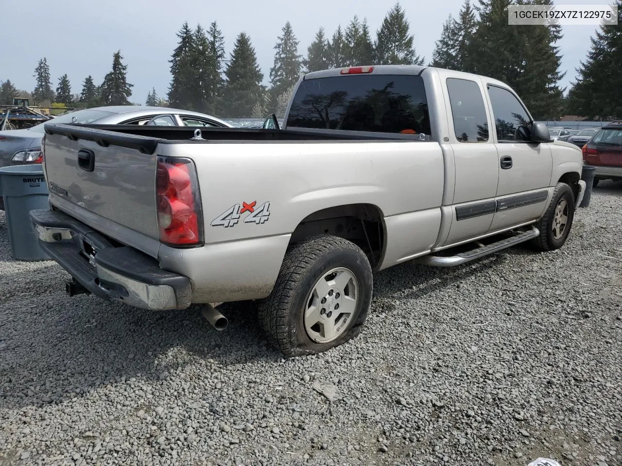 2007 Chevrolet Silverado K1500 Classic VIN: 1GCEK19ZX7Z122975 Lot: 50061404