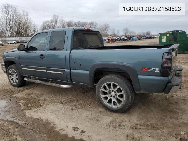 2007 Chevrolet Silverado K1500 Classic VIN: 1GCEK19B87Z158523 Lot: 54993124