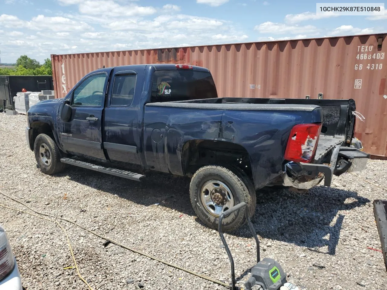 2007 Chevrolet Silverado K2500 Heavy Duty VIN: 1GCHK29K87E510848 Lot: 62264224