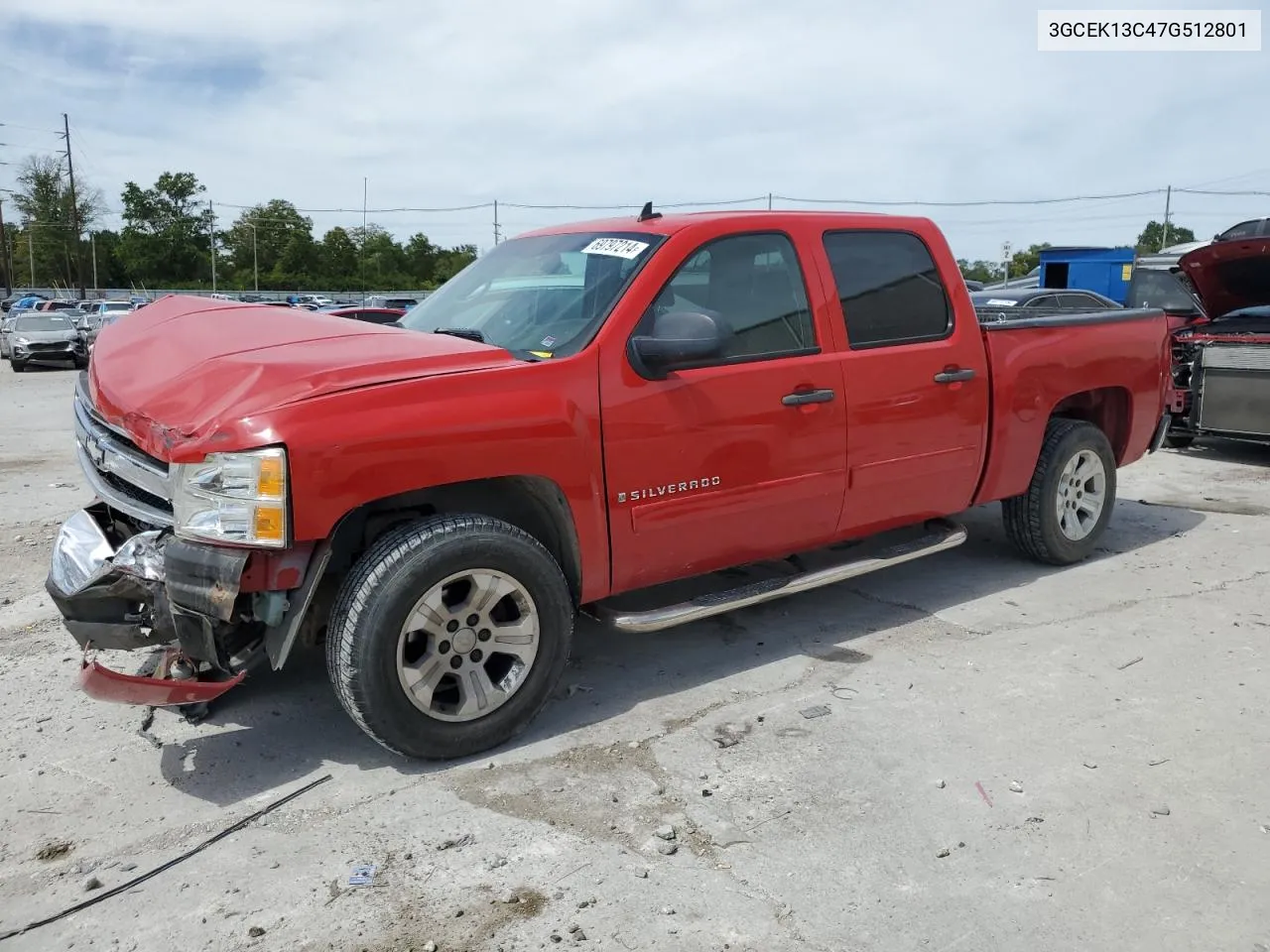 2007 Chevrolet Silverado K1500 Crew Cab VIN: 3GCEK13C47G512801 Lot: 69797214