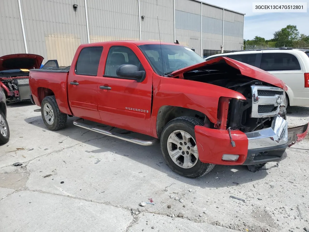 2007 Chevrolet Silverado K1500 Crew Cab VIN: 3GCEK13C47G512801 Lot: 69797214