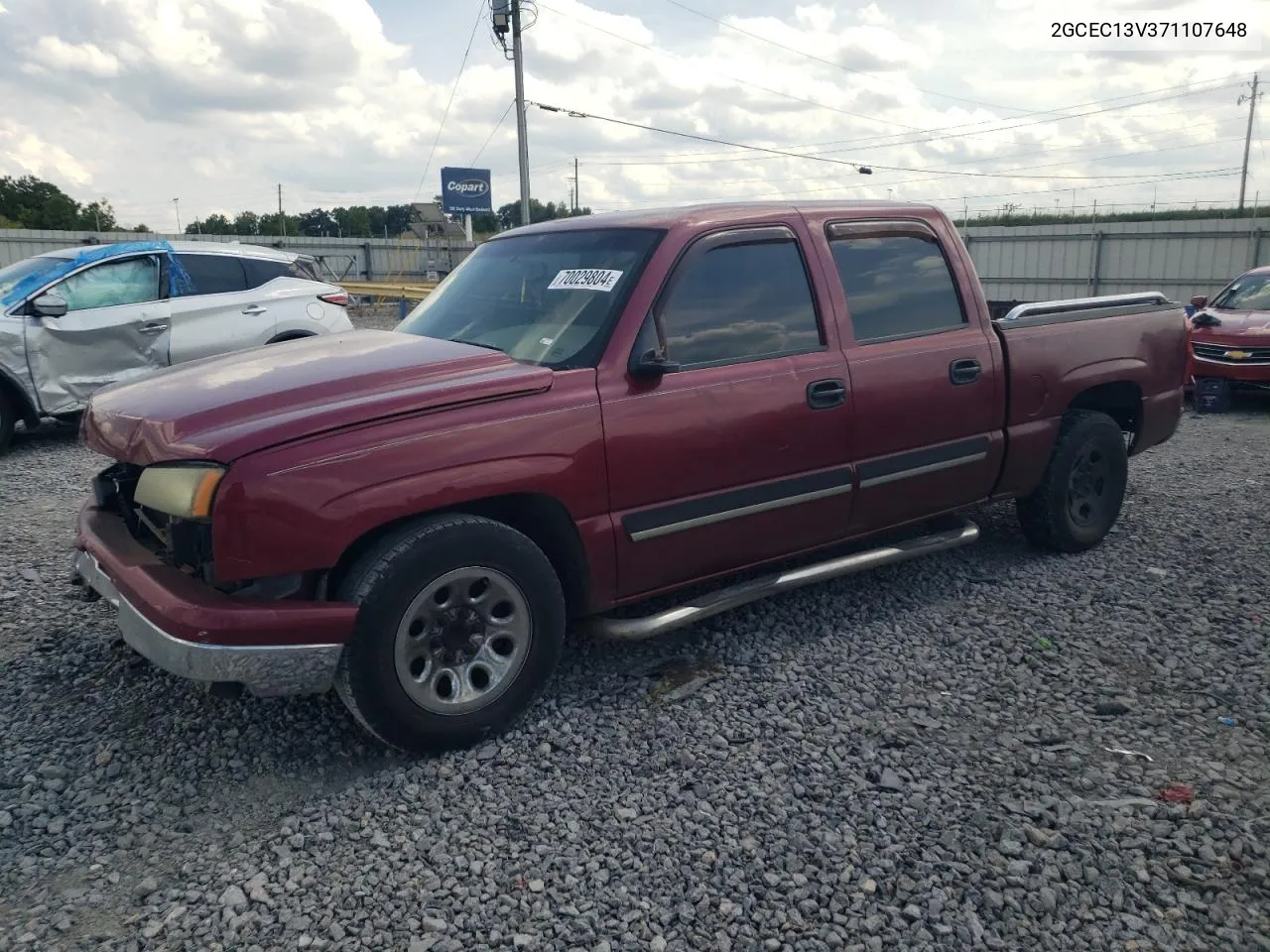 2007 Chevrolet Silverado C1500 Classic Crew Cab VIN: 2GCEC13V371107648 Lot: 70029804