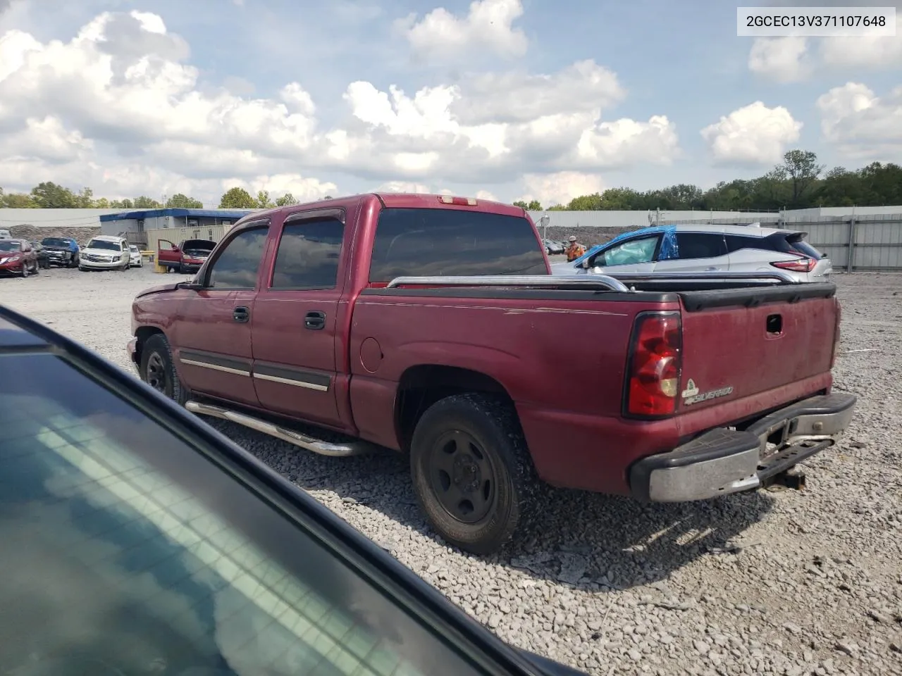 2007 Chevrolet Silverado C1500 Classic Crew Cab VIN: 2GCEC13V371107648 Lot: 70029804