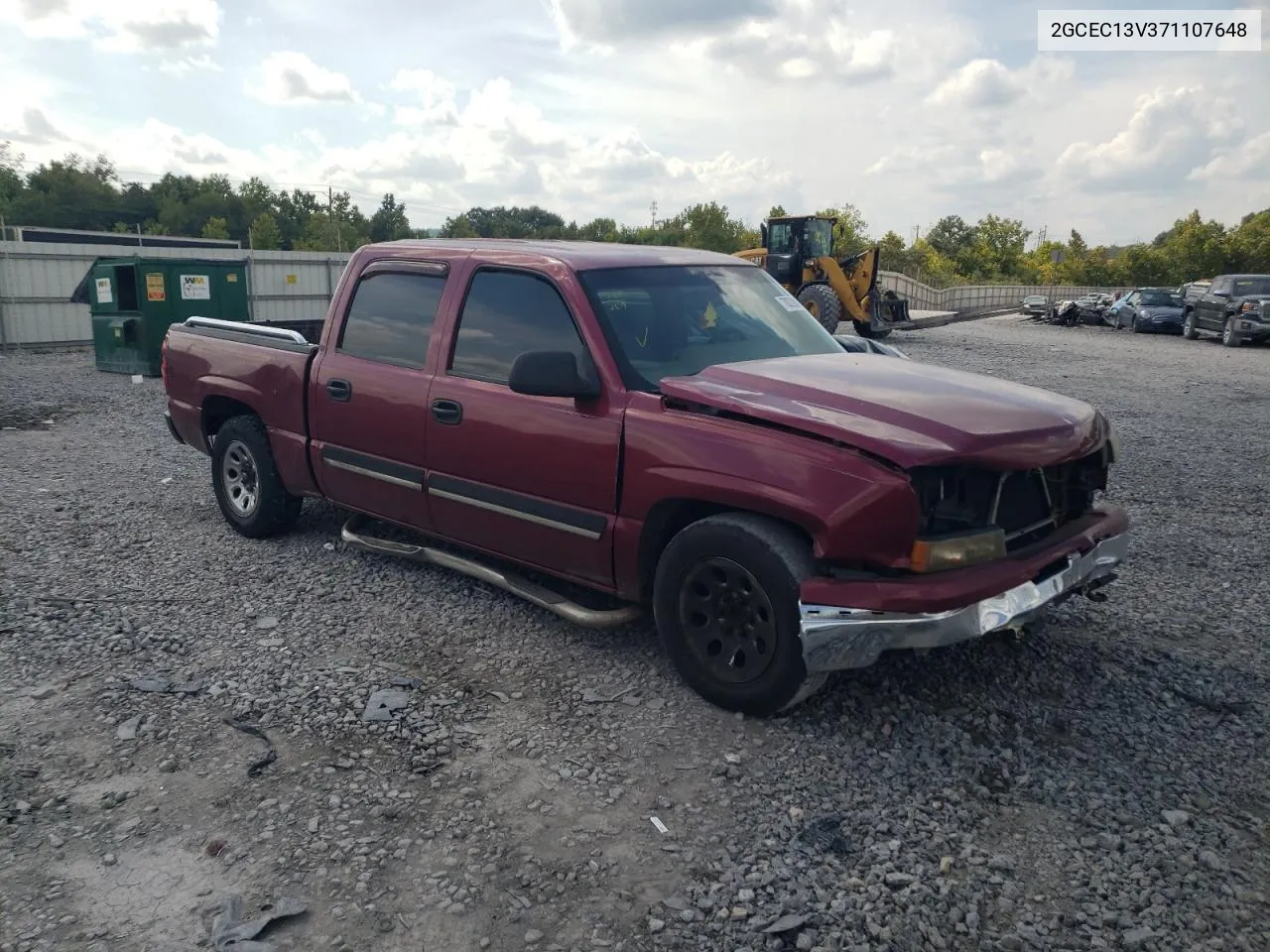 2007 Chevrolet Silverado C1500 Classic Crew Cab VIN: 2GCEC13V371107648 Lot: 70029804