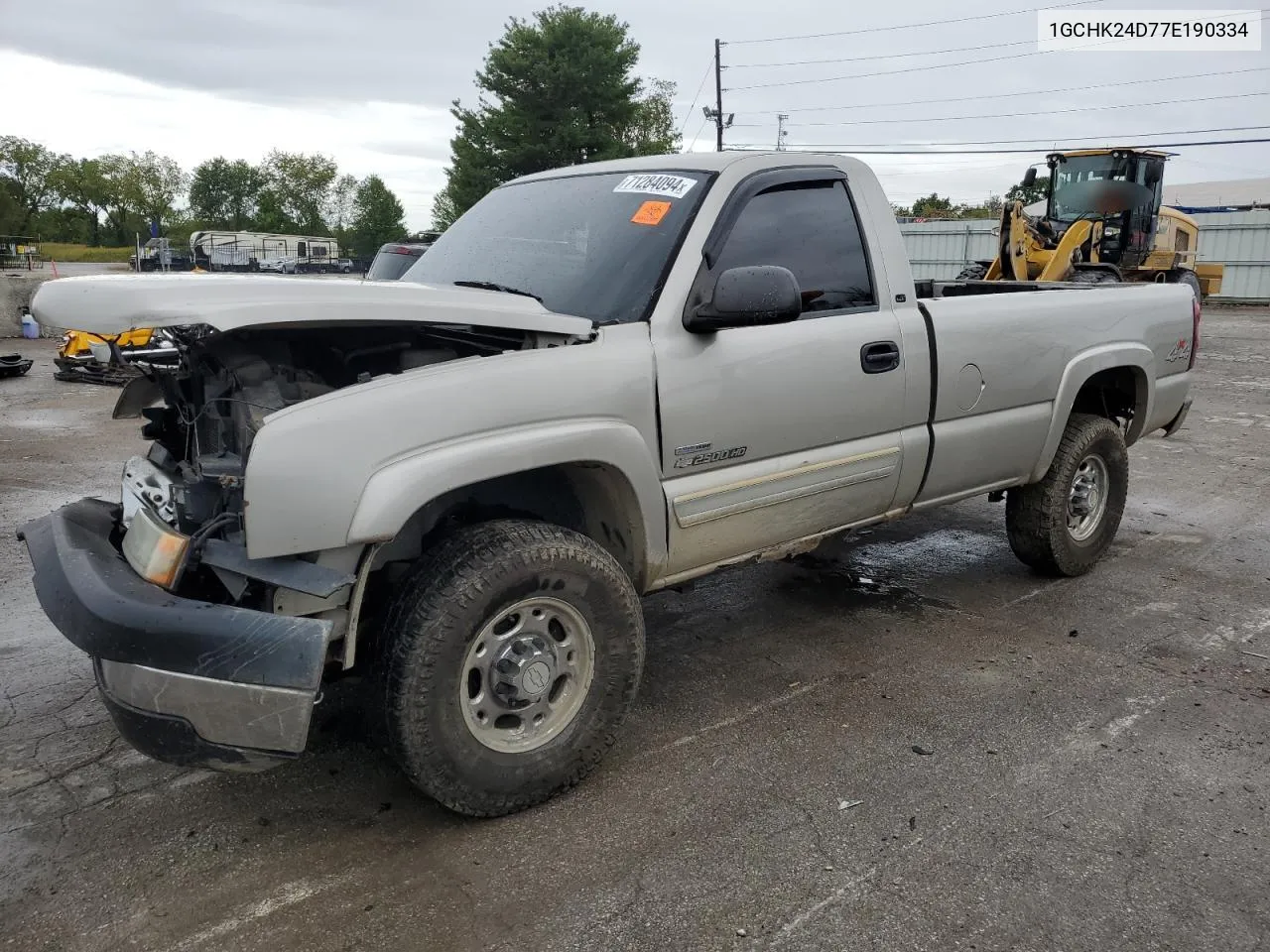 2007 Chevrolet Silverado K2500 Heavy Duty VIN: 1GCHK24D77E190334 Lot: 71284094