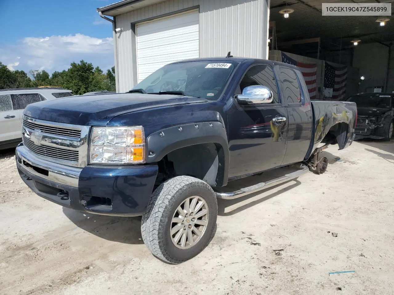 2007 Chevrolet Silverado K1500 VIN: 1GCEK19C47Z545899 Lot: 71570494