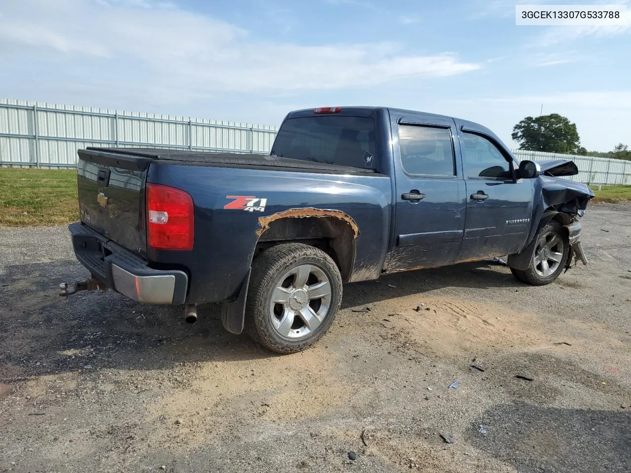 2007 Chevrolet Silverado K1500 Crew Cab VIN: 3GCEK13307G533788 Lot: 71934904