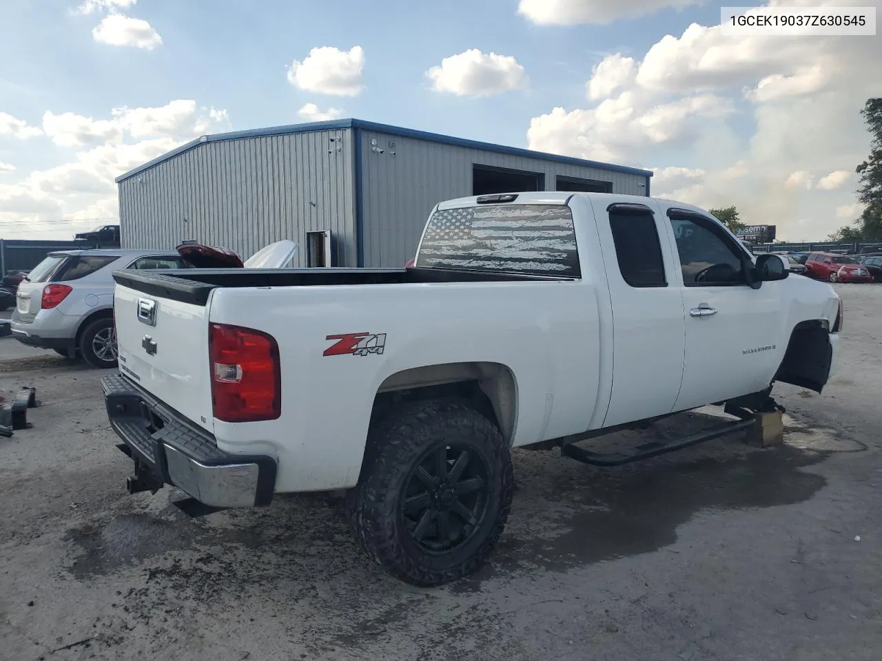 2007 Chevrolet Silverado K1500 VIN: 1GCEK19037Z630545 Lot: 72005814