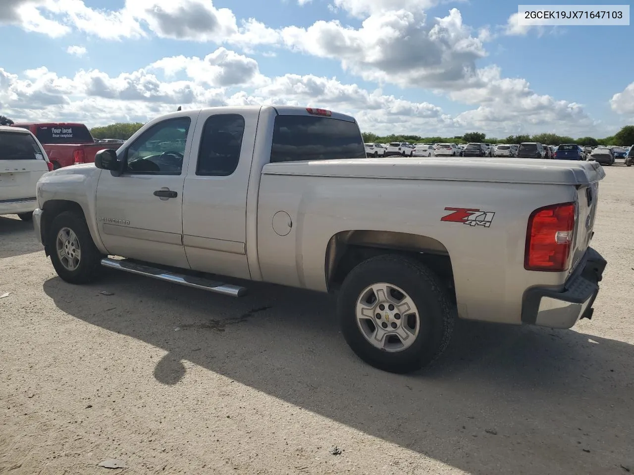 2007 Chevrolet Silverado K1500 VIN: 2GCEK19JX71647103 Lot: 72085764