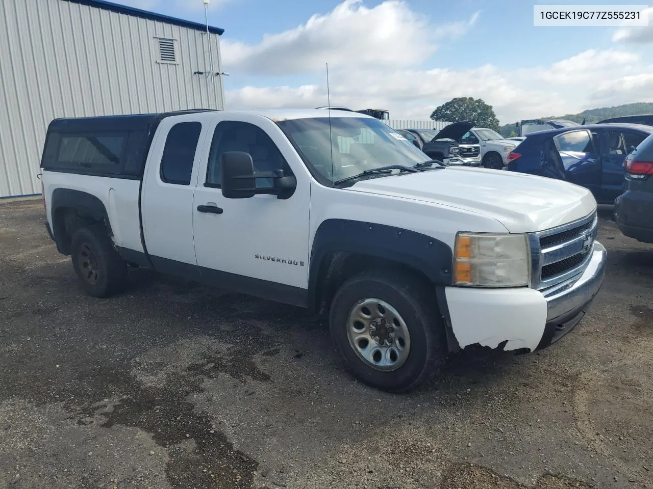 2007 Chevrolet Silverado K1500 VIN: 1GCEK19C77Z555231 Lot: 72423414