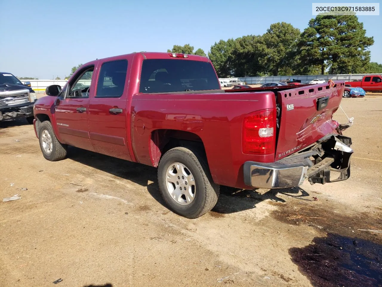 2007 Chevrolet Silverado C1500 Crew Cab VIN: 2GCEC13C971583885 Lot: 72515644