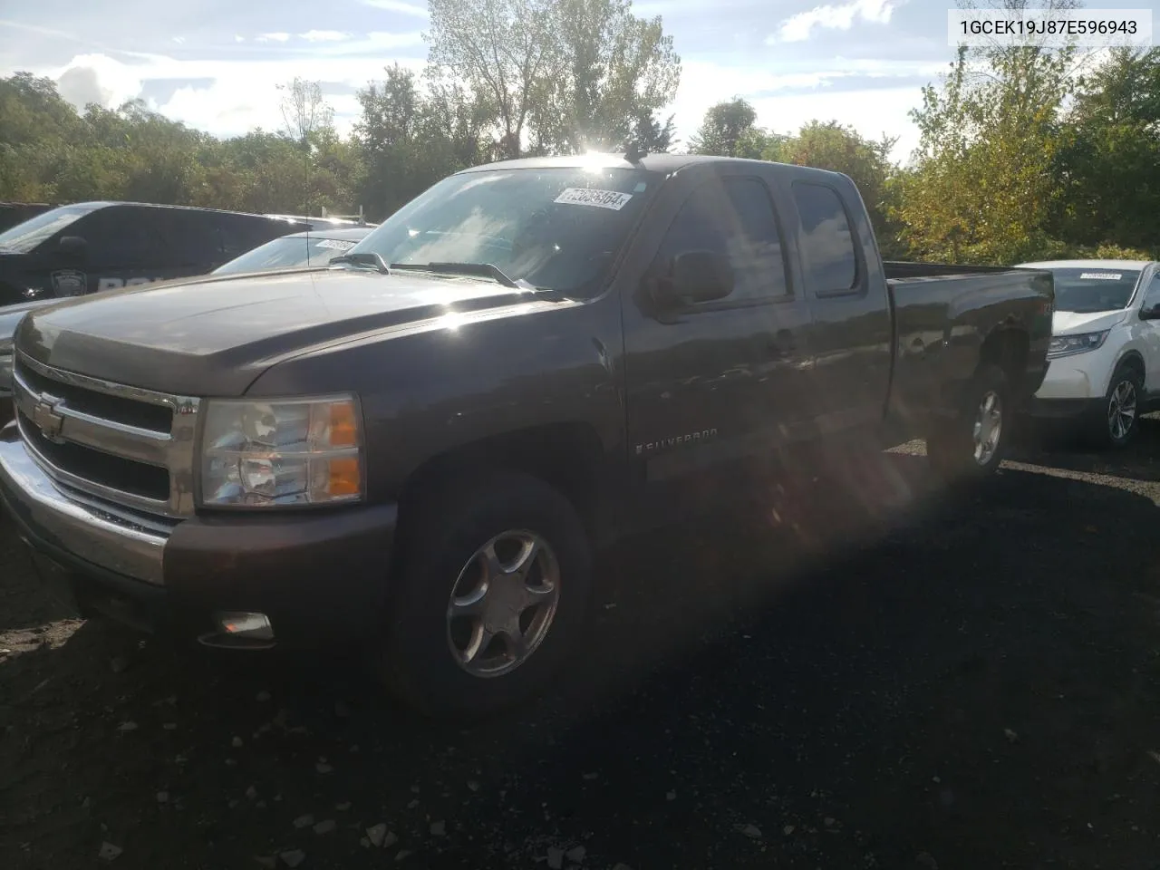 2007 Chevrolet Silverado K1500 VIN: 1GCEK19J87E596943 Lot: 72636464