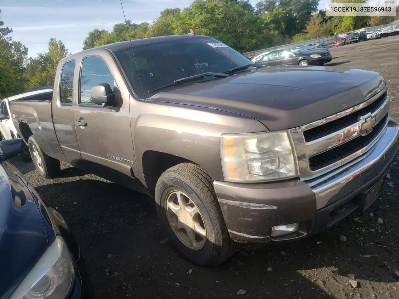 2007 Chevrolet Silverado K1500 VIN: 1GCEK19J87E596943 Lot: 72636464