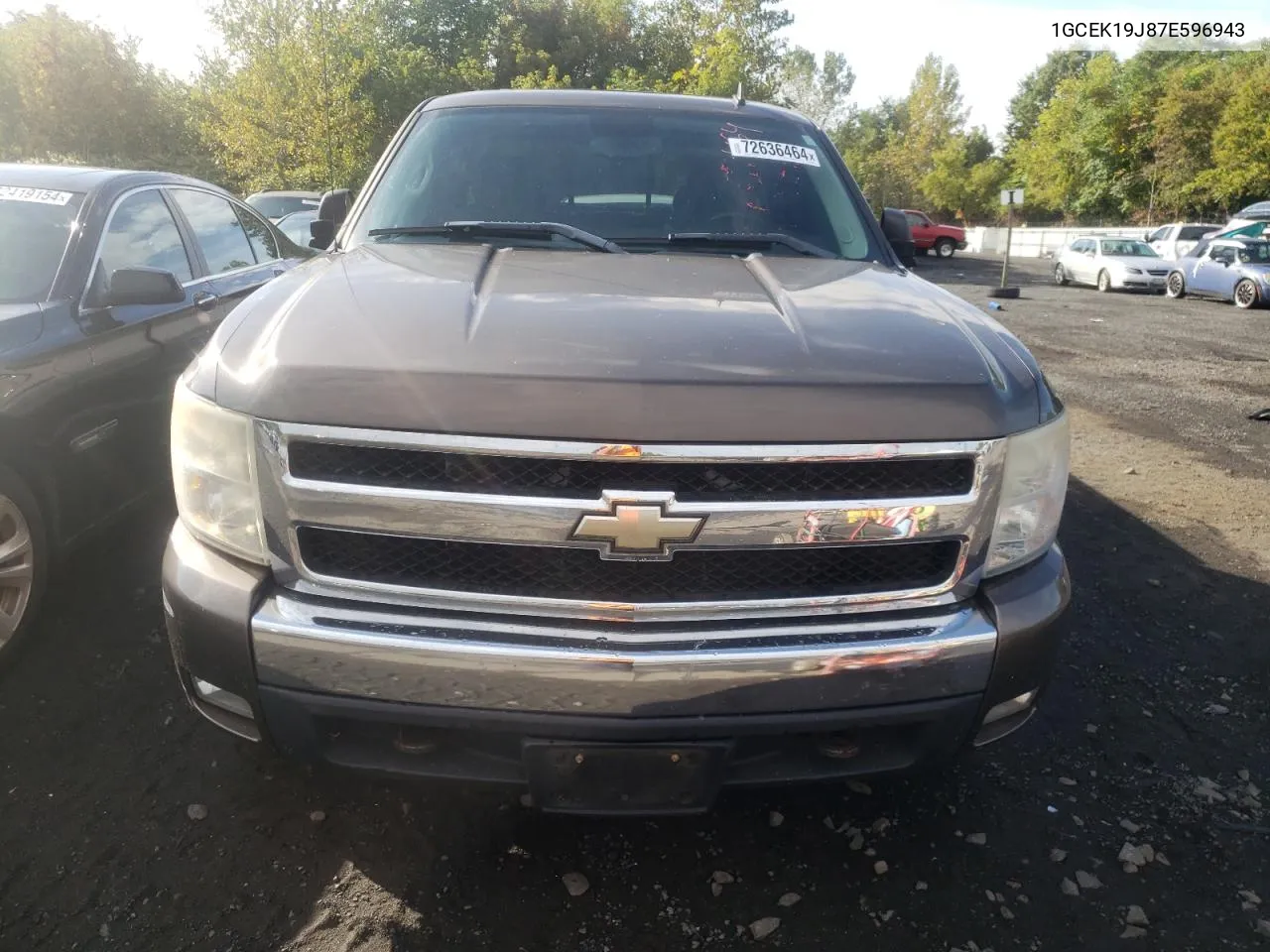 2007 Chevrolet Silverado K1500 VIN: 1GCEK19J87E596943 Lot: 72636464