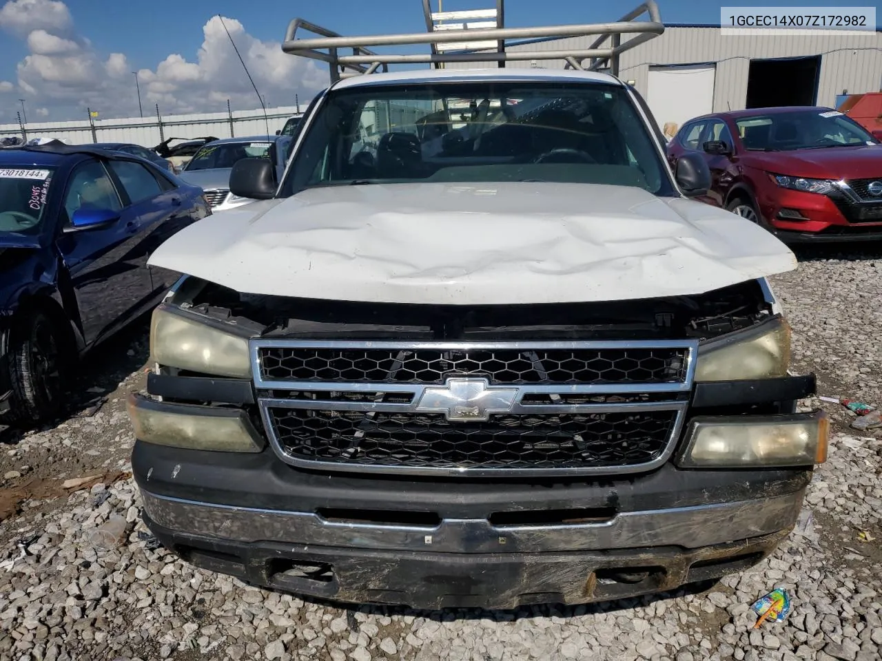 2007 Chevrolet Silverado C1500 Classic VIN: 1GCEC14X07Z172982 Lot: 72800584