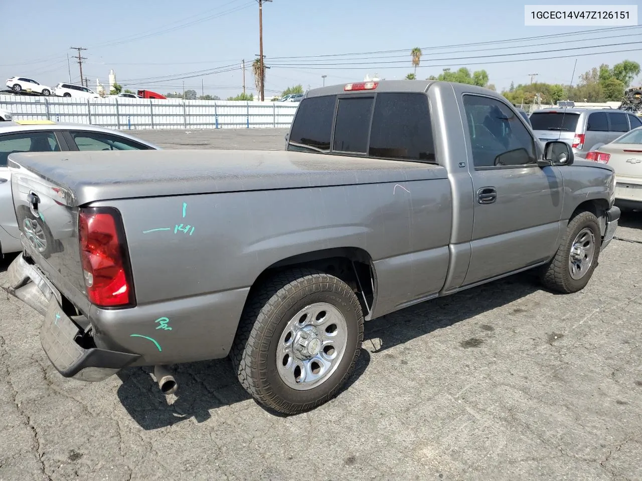 2007 Chevrolet Silverado C1500 Classic VIN: 1GCEC14V47Z126151 Lot: 72958974