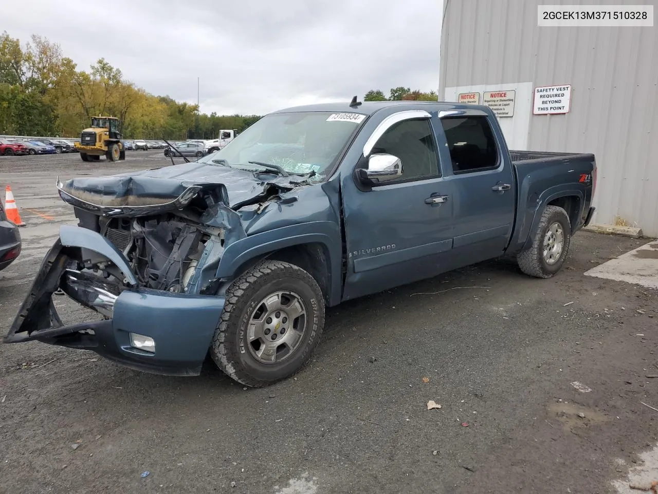 2007 Chevrolet Silverado K1500 Crew Cab VIN: 2GCEK13M371510328 Lot: 73105934