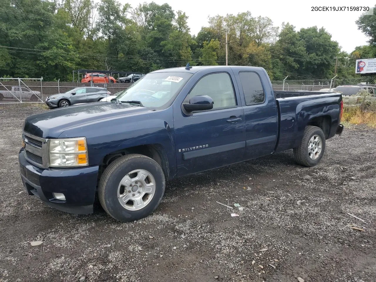 2007 Chevrolet Silverado K1500 VIN: 2GCEK19JX71598730 Lot: 73248304