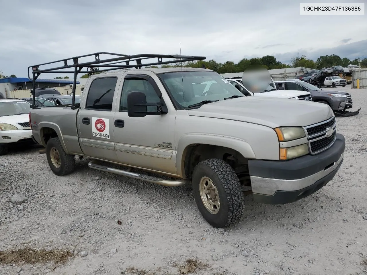 2007 Chevrolet Silverado K2500 Heavy Duty VIN: 1GCHK23D47F136386 Lot: 73304344