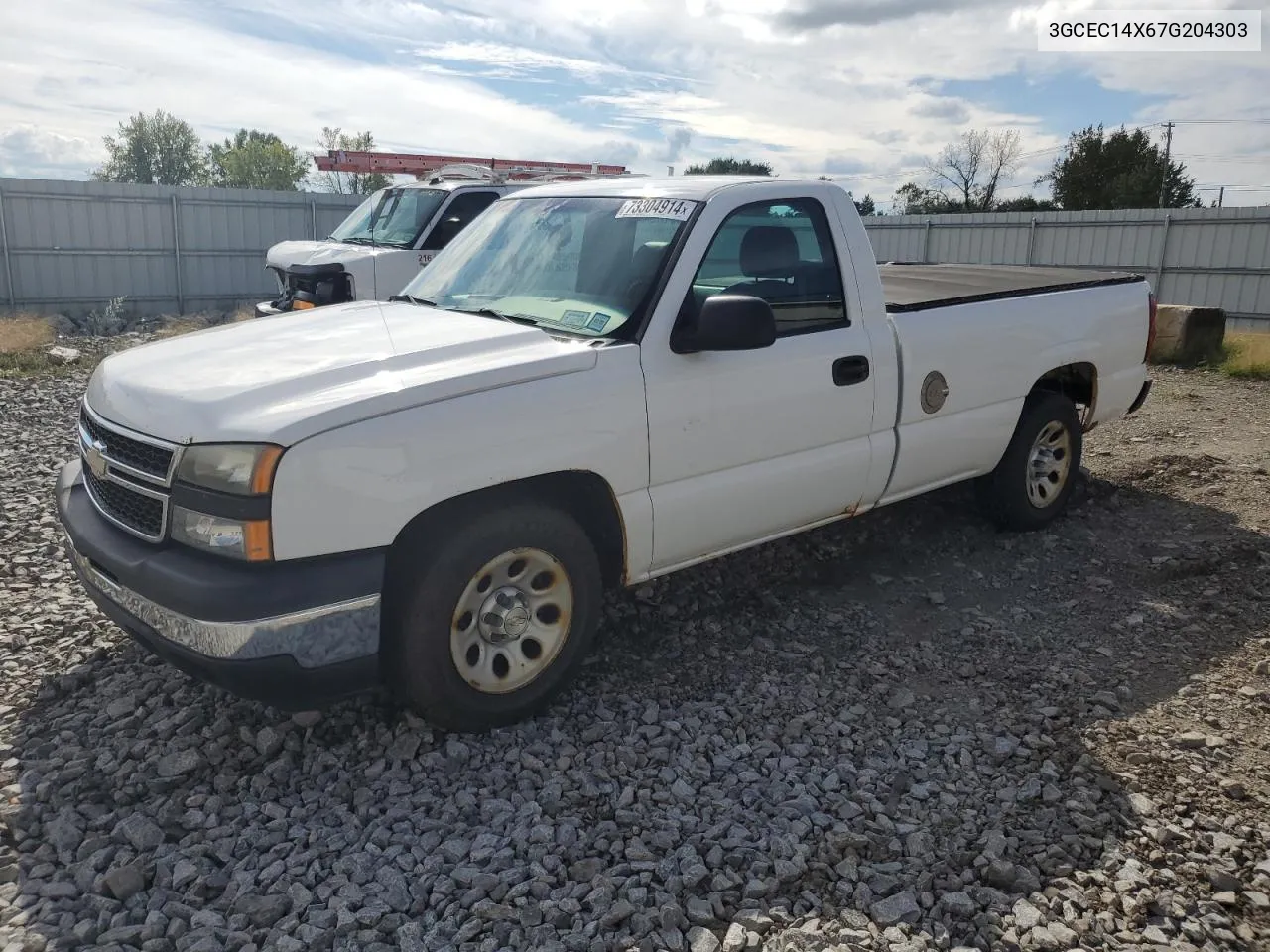 2007 Chevrolet Silverado C1500 Classic VIN: 3GCEC14X67G204303 Lot: 73304914