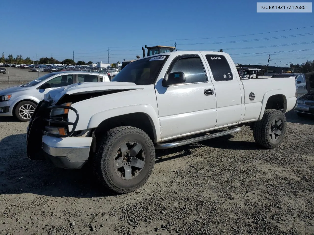 2007 Chevrolet Silverado K1500 Classic VIN: 1GCEK19Z17Z126851 Lot: 73491554