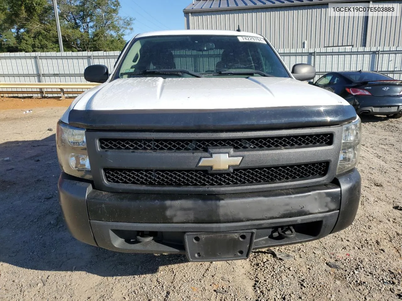 2007 Chevrolet Silverado K1500 VIN: 1GCEK19C07E503883 Lot: 74229784