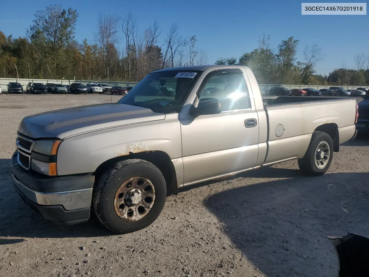 2007 Chevrolet Silverado C1500 Classic VIN: 3GCEC14X67G201918 Lot: 74610374